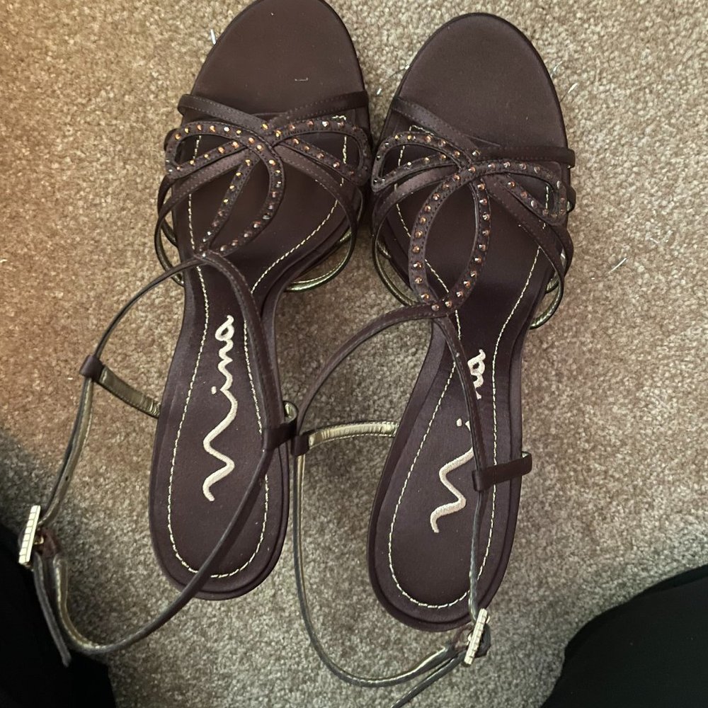 Nina, Brown Dress Shoes, Size 8 M